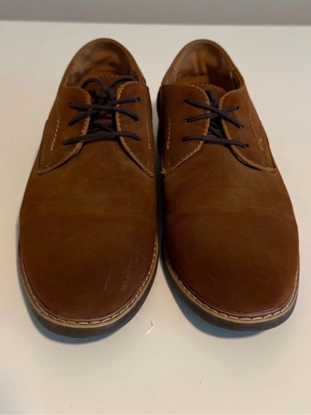 Men's Brown Suede Lace-Up Dress Shoes